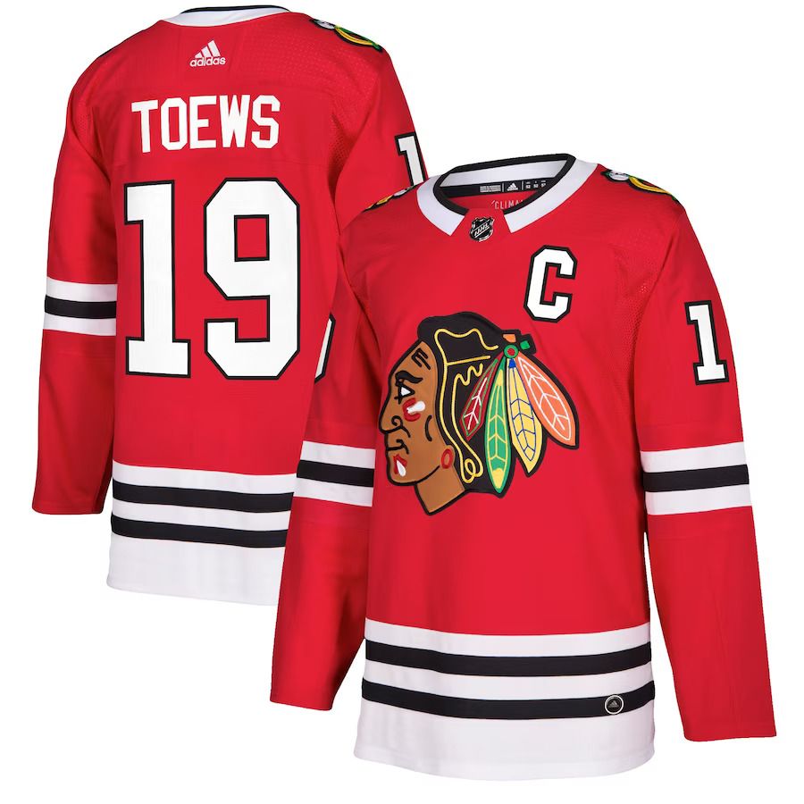 Men Chicago Blackhawks #19 Jonathan Toews adidas Red Authentic Player NHL Jersey